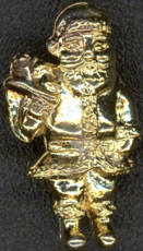 #BEADS0107 - Gold Plated Santa Tie Tack