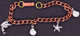 #BEADS0490 - Copper Seashore Charm Bracelet with Charms