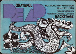 ##MUSICBP0487 - Grateful Dead Cloth OTTO Backstage Pass - Sea Serpent