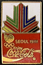 #CC471 - Coca Cola 1988 Seoul South Korea Summer Olympics Enameled Hat/Lapel Pin