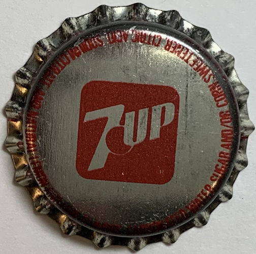 #BC198 - Group of 10 Early Plastic Lined 7up Soda Bottle Caps