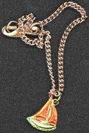 #TY454 - Dimestore Bracelet with Sailboat Charm