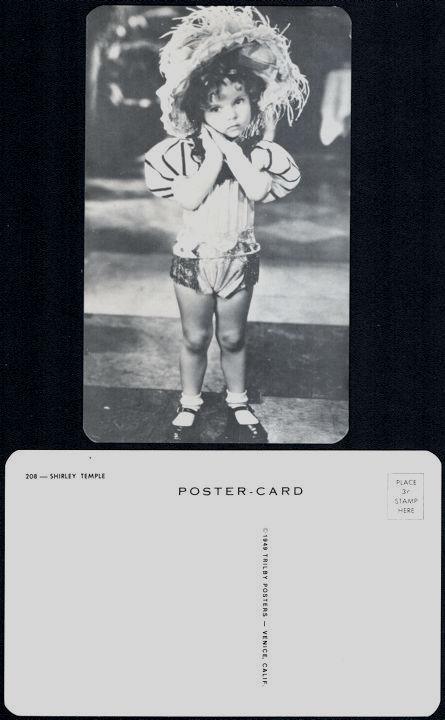 #CH648 - Oversized Trilby Postcard (Poster-Card) of Shirley Temple