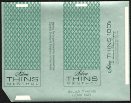#TOP085 - Group of 4 Silva Thins Menthol Cigarette Pack Wrappers