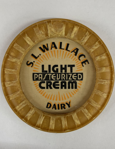#DC261 - S. L. Wallace Cream Bottle Cap - Central Falls, RI