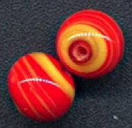 #BEADS0736 - Colorful Yellow Orange 60s Glass H...