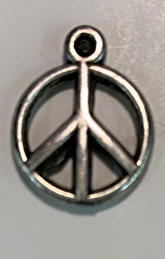 #BEADS1085 - Late 1960s Smaller Metal Peace Pendant