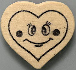 #HH223 - Group of 12 Wooden Heart Magnets - Valentines Day