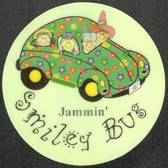 #BGTransport170 - Group of 4 Flower Power Flicker Action Volkswagen Smiley Bug Coasters