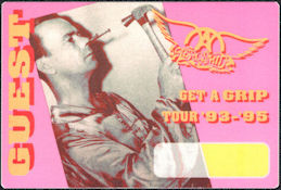 ##MUSICBP0067  - Horizontal 1993 Aerosmith Get a Grip Tour OTTO Cloth Guest Backstage Pass
