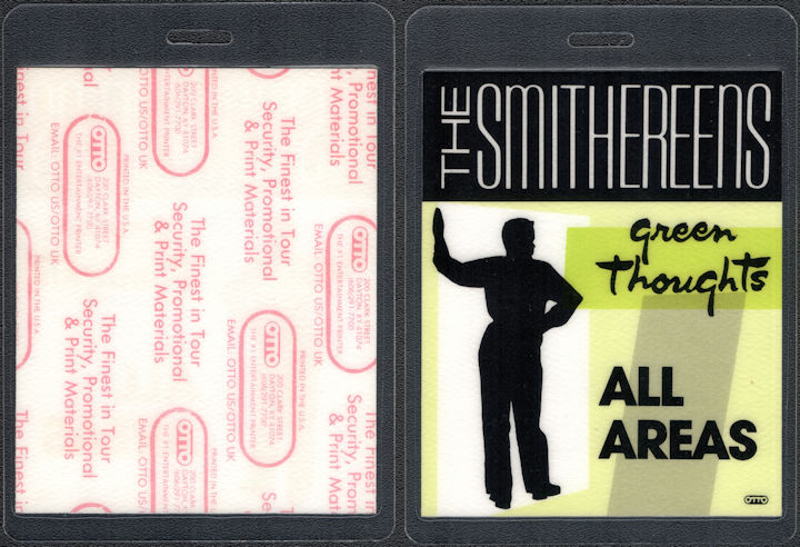 ##MUSICBP0503 - 1988 The Smithereens laminated backstage pass from the Green Thoughts Tour