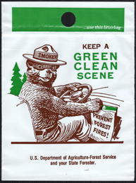 #CH734 - Smokey the Bear Litter Bag