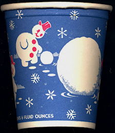 #PC102 - Ice Cream Cup Picturing Snowmen - As low as 50¢ each