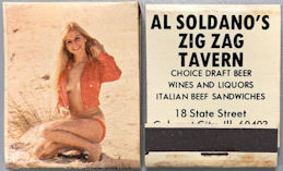 #PINUP067 - Pinup Matchbook from the Zig Zag Tavern - Mob - Pretty Blonde