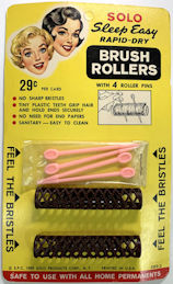 #CS529 - Solo Sleep Easy Brush Rollers with 4 Roller Pins on Display Card