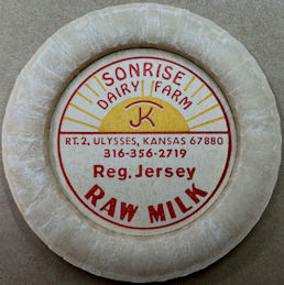 #DC218 - Sonrise Dairy Farm Raw Milk Bottle Cap Picturing a Sunrise