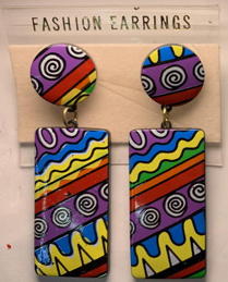 #BEADS1079 - Fancy Southwestern Style Earrings in Original Packaging