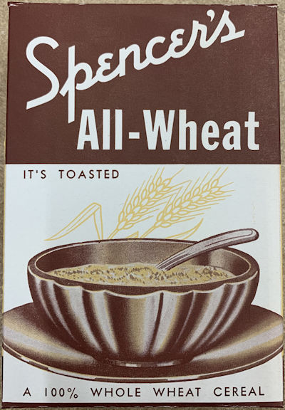 #CS063 - Group of 12 Spencer's All-Wheat Cereal Boxes