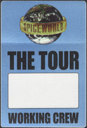 ##MUSICBP0652 - Spice Girls OTTO Cloth Backstage Working Crew Pass from the 1998 Spiceworld Tour