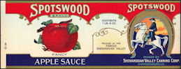#ZLCA285 - Spotswood Fancy Apple Sauce Can Label - Civil War Soldier