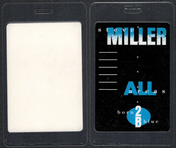 ##MUSICBP0591 - 1988 Steve Miller Band All Areas Laminated OTTO Backstage Pass from the "Born 2B Blue" Tour