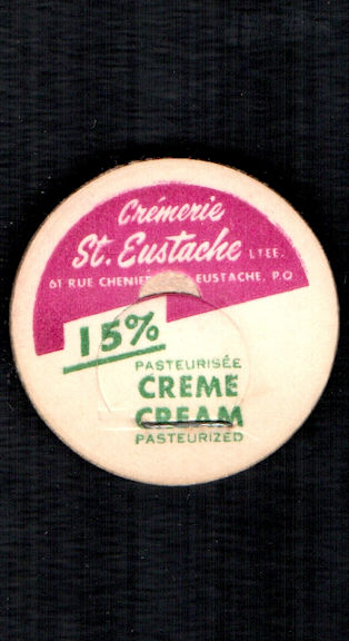 #DC260 - St. Eustache Creamery Cream Bottle Cap - Quebec, Canada