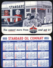 #BDTransport019 - 1955 Standard Oil Pocket Calendar