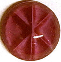 #BEADS0532 - 13mm Round Reddish Purple Glass Star (Star Sapphire Design) Cabochon - As low as 20¢