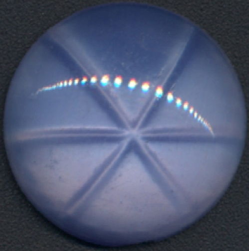 #BEADS0808 - Large 20mm Round Glass Star Sapphire Cabochon