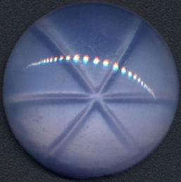 #BEADS0808 - Large 20mm Round Glass Star Sapphire Cabochon