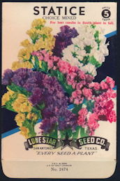 #CE030 - Mixed Statice Lone Star 5¢ Seed Pack - As Low As 50¢ each