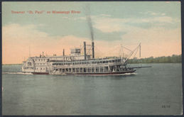 #UPaper135 - Unused Steamboat Postcard - Steame...