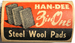#CS500 - Full Unopened Package of Han-Dee 3 in 1 Steel Wool Pads