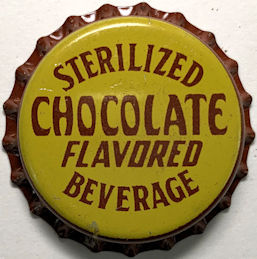 #BF273 - Group of 10 Sterilized Chocolate Flavored Beverage Cork Lined Soda Bottle Caps