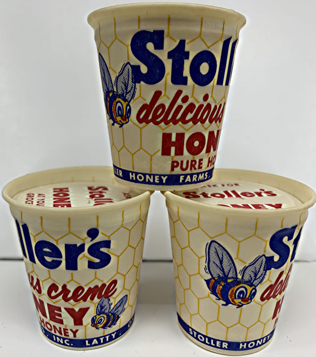 #CS578 - Group of 12 Stoller's Honey Sample Cups with Lids