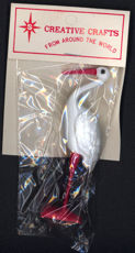 #MS233 Old Hand Painted Stork Figure