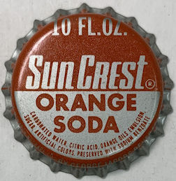 #BF303 - Cork Lined Sun Crest Orange Soda Bottle Cap
