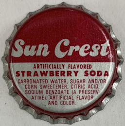 #BF293 - Group of 20 Plastic Lined Sun Crest Strawberry Soda Caps - Variant