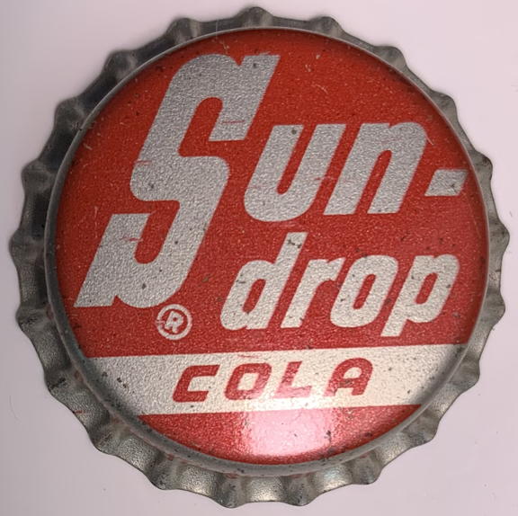 #BF348 - Group of 10 Sun-Drop Cola Cork Lined Soda Bottle Caps