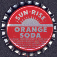 #BC108 - Group of 10 Sun-Rise Orange Plastic Lined Soda Cap - Coca Cola