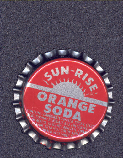 #BF108 - Group of 10 Sun-Rise Orange Plastic Lined Soda Cap - Coca Cola