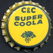 #BF185 - Group of 10 Super Coola C & C Cork Lined Soda Caps