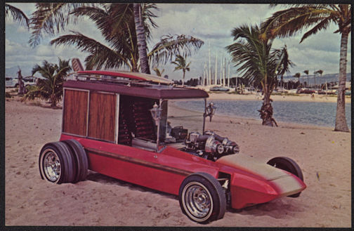 #CA500 - 1960s Surf Woody Postcard Print - George Barris
