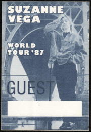 ##MUSICBP0209  - Vertical Suzanne Vega World Tour OTTO Backstage Pass