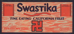 #SIGN193 - Swastika Brand California Fruit Sign