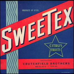 #ZLC434 - Sweetex Citrus Crate Label