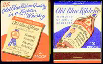 #TM053 - Full Book of  Old Blue Ribbon Kentucky Whiskey Matches