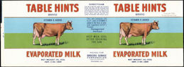 #ZLCA314 - Table Hints Brand Milk Can Label - Cows - Chicago, IL