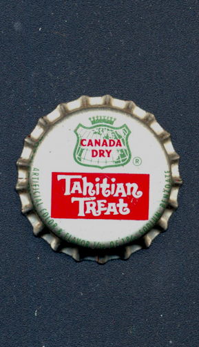 #BC160 - Group of 10 Cork Lined Canada Dry Tahitian Treat Soda Bottle Caps