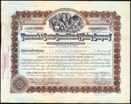 #ZZStock083 - Tamarack & Custer Mining Company Stock Certificate